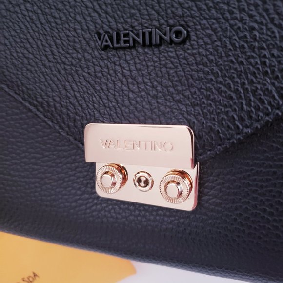 Valentino By Mario Valentino Isabelle Leather Crossbody Bag in Black - Picture 7 of 15